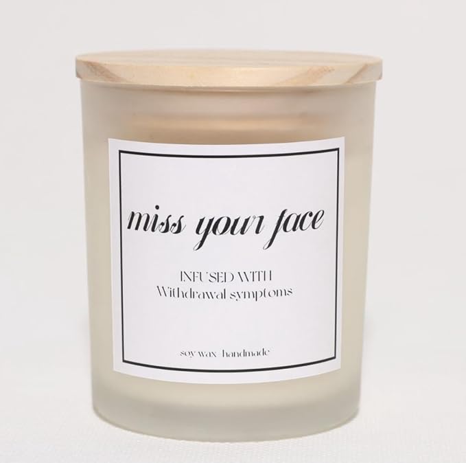 Best Friends Gifts for Women, Friendship Gifts for Women, Miss Your Face Lavender Candle for Bestie, Lavender Scented Candle, Natural Soy Wax & Natural Essential Oils