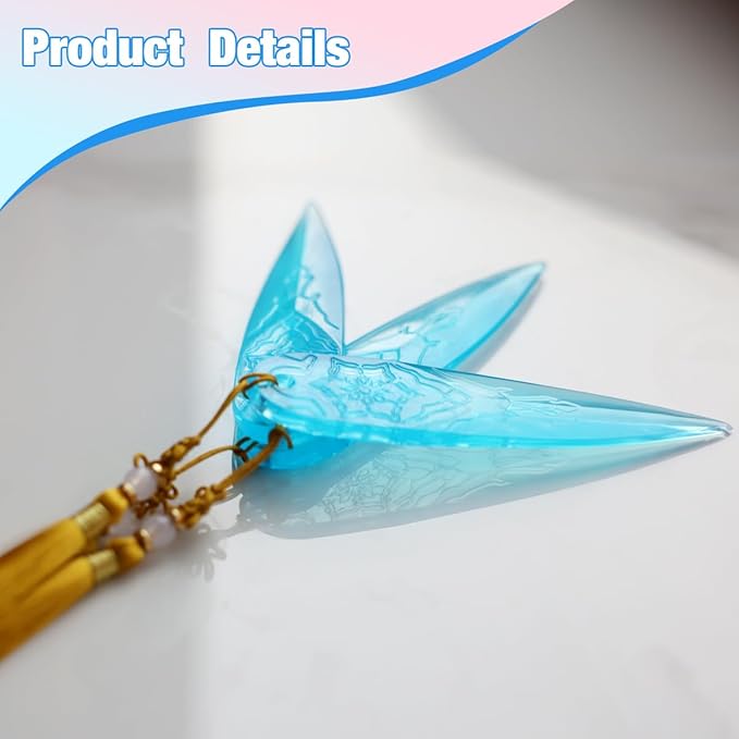 5 Inches Soft Plastic Translucent Dagger Props Safe and Cut-Proof for Cosplay and Halloween Party