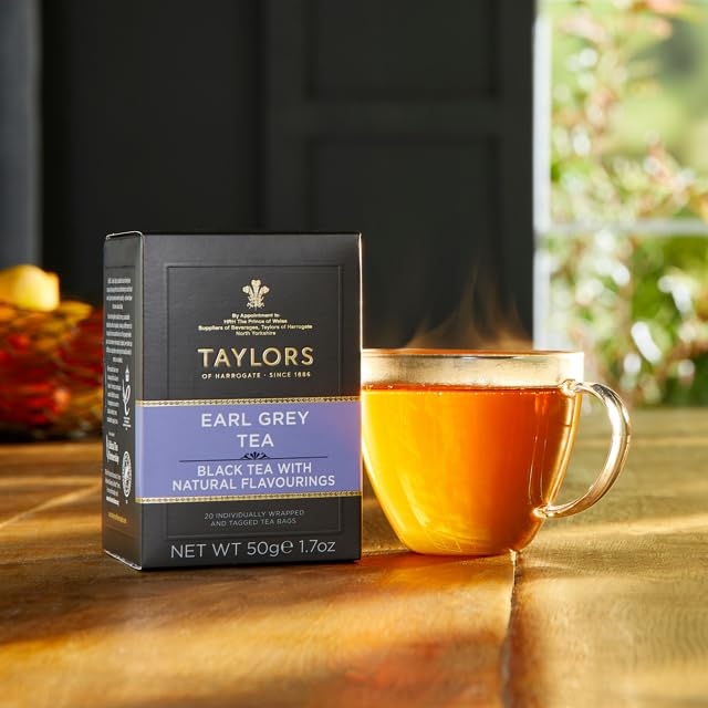 Taylors of Harrogate Black Tea Variety Pack, Individually Wrapped Bags, English Breakfast, Scottish Breakfast, Earl Grey 20 Count (Pack of 3), Caffeinated, Enjoy Hot or Iced, 60 Teabags