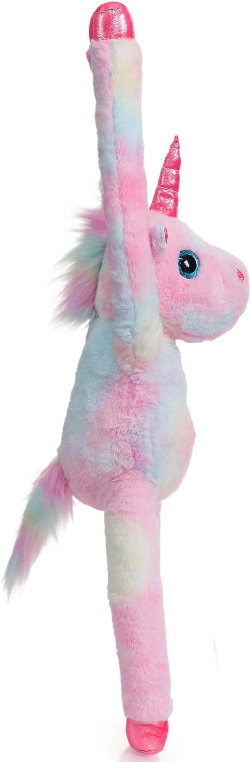 Hanging Rainbow Unicorn Stuffed Animal Stuffed Long Arm Unicorn Plush Toy for Kids Grandchildren Friends Family 27 inch
