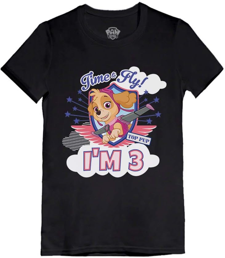 Tstars Skye Birthday Girl 3 Gifts for Three Years Old Bday Paw Patrol Theme Party Toddler Kids Girls Fitted T-Shirt A51144d