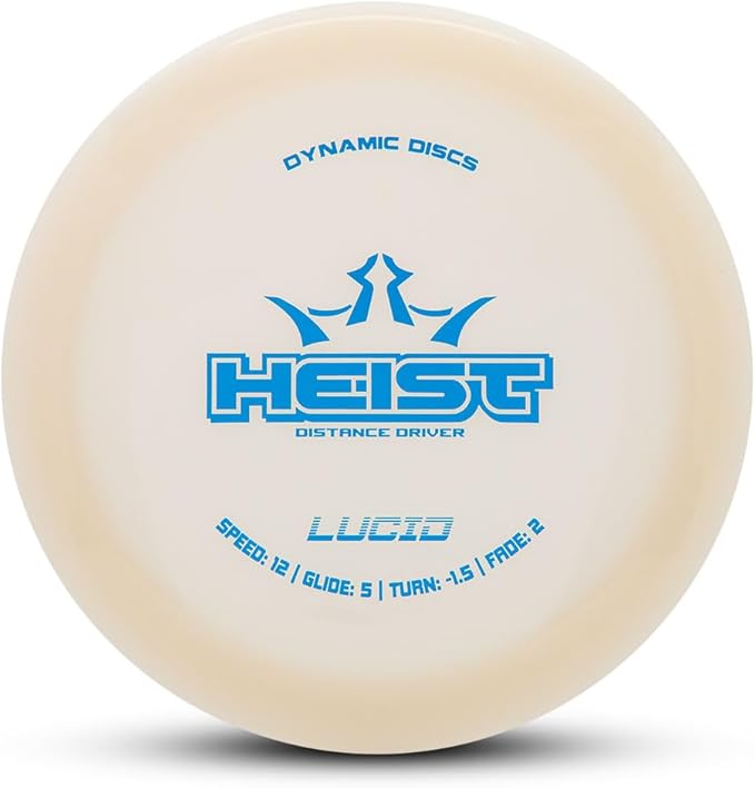 Dynamic Discs Lucid Heist Disc Golf Distance Driver | Stable Disc Golf Driver w/Glide & Control | Premium Lucid Plastic | Reliable for Accurate Power Throws | 170-175g
