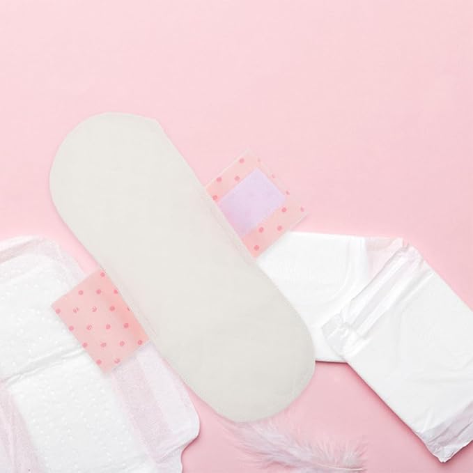 Reusable Cotton Menstrual Cloth Pad Inserts 4pcs Washable Breathable Panty Liners for Pregnancy Postpartum 21cm Waterproof Soft Feminine Hygiene