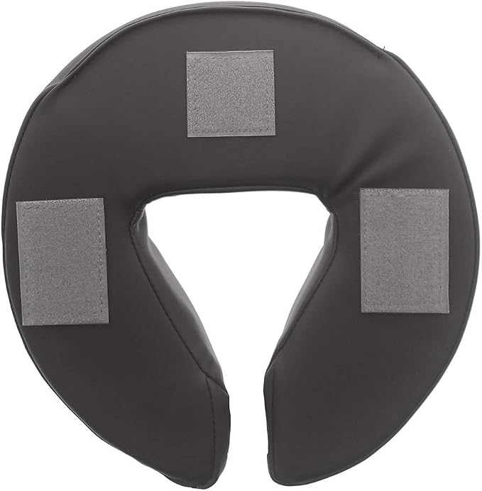 Royal Massage Universal Standard Memory Foam Face Cradle Cushion for Massage Tables – Ergonomic U-Shaped Headrest Pillow with Soft, Easy-Clean PU Leather – Spa Replacement (Black)