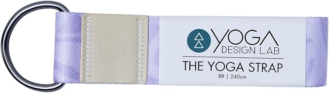 yogadesignlab | The Yoga Strap | Luxurious, Extra Long, Super Soft, Eco Printed | Studio Quality, Adjustable | Safely Stretch Further and Hold Longer | 8 ft Long