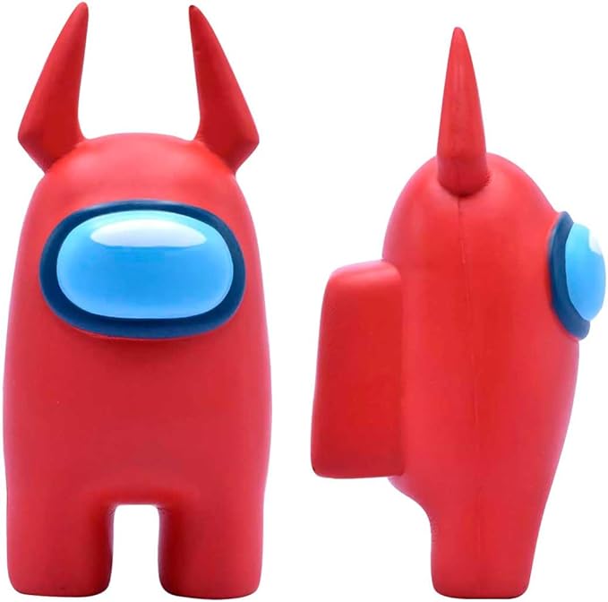 Among Us Mega SquishMe – Official Red Devil Squishy Toy – Large 7″ Stress Relief & Collectible Character
