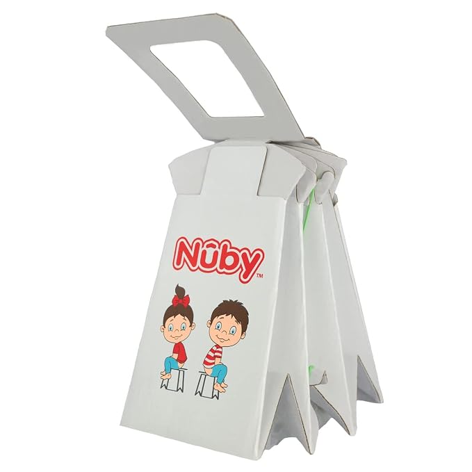 Nuby Disposable Travel Potty with Liner - Foldable and Portable Potty; Toddler Potty Essential for Camp, Trips, & Car Rides - Travel Potty for Toddler, 1 Pack