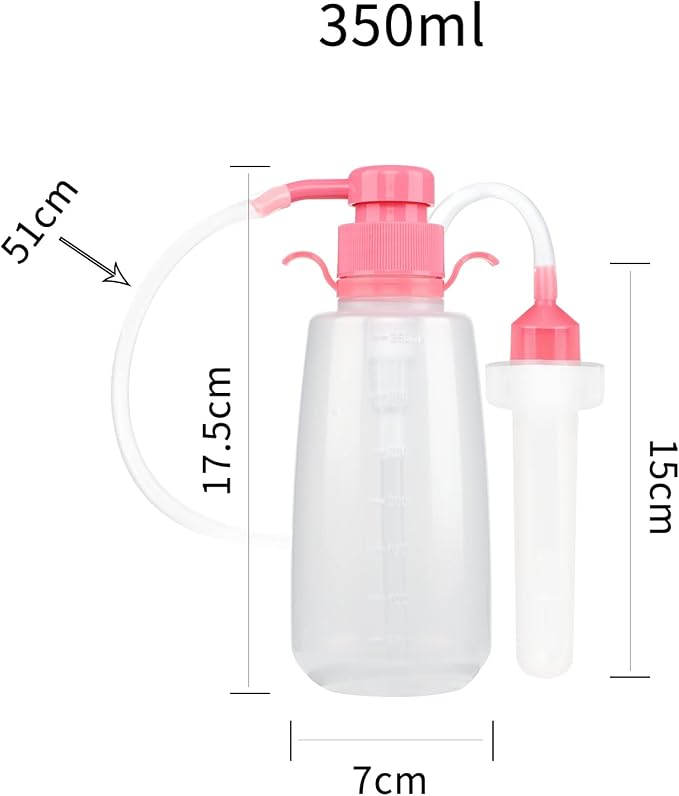 Reusable Vaginal Douche 350ml Vaginal Cleansing System Anal Douche Bidet Bottle Irrigator Manual Pressure Enemas for Women