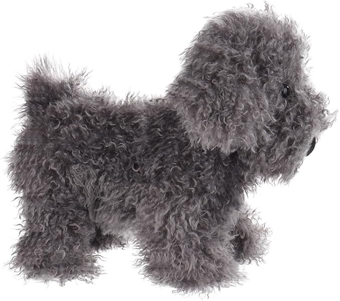 Apricot Lamb Toys Plush Dark Grey Poodle Dog Puppy Stuffed Animal Soft Cuddly Perfect for Child