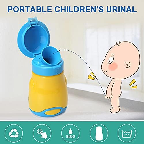 Pssopp Travel Urinal for Car Trips 600ml Leak Proof Funnel Seal for Emergency Potty Training, Fall Resistant Lightweight Portable Bottle for Buggy Basket Outdoor Outings for Baby Boys Tra