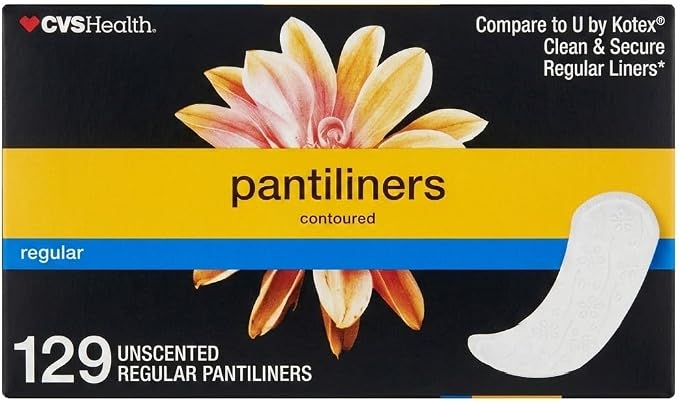CVS Regular Unscented, Contoured Pantiliners, 129 Count