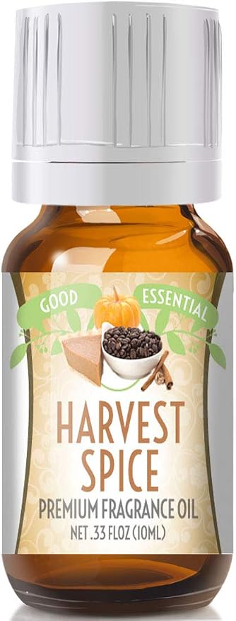 Good Essential Professional Harvest Spice Fragrance Oil 10 ml (0.33 fl oz) for Diffuser, Aromatherapy Oil, Candle & Soap Making