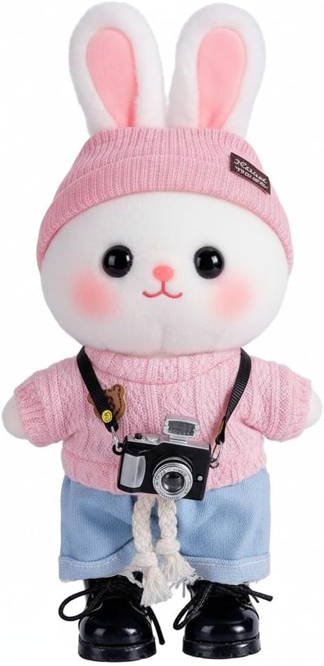 5set 17cm Dolls Clothes Outfit Set - Casual Style Costumes for Doll Figures, Camera Set,Have a seat Clothes - 6.7 Inches Cute Dolls Daily Refill,Gifts for 17cm Doll Lovers (Style-E)
