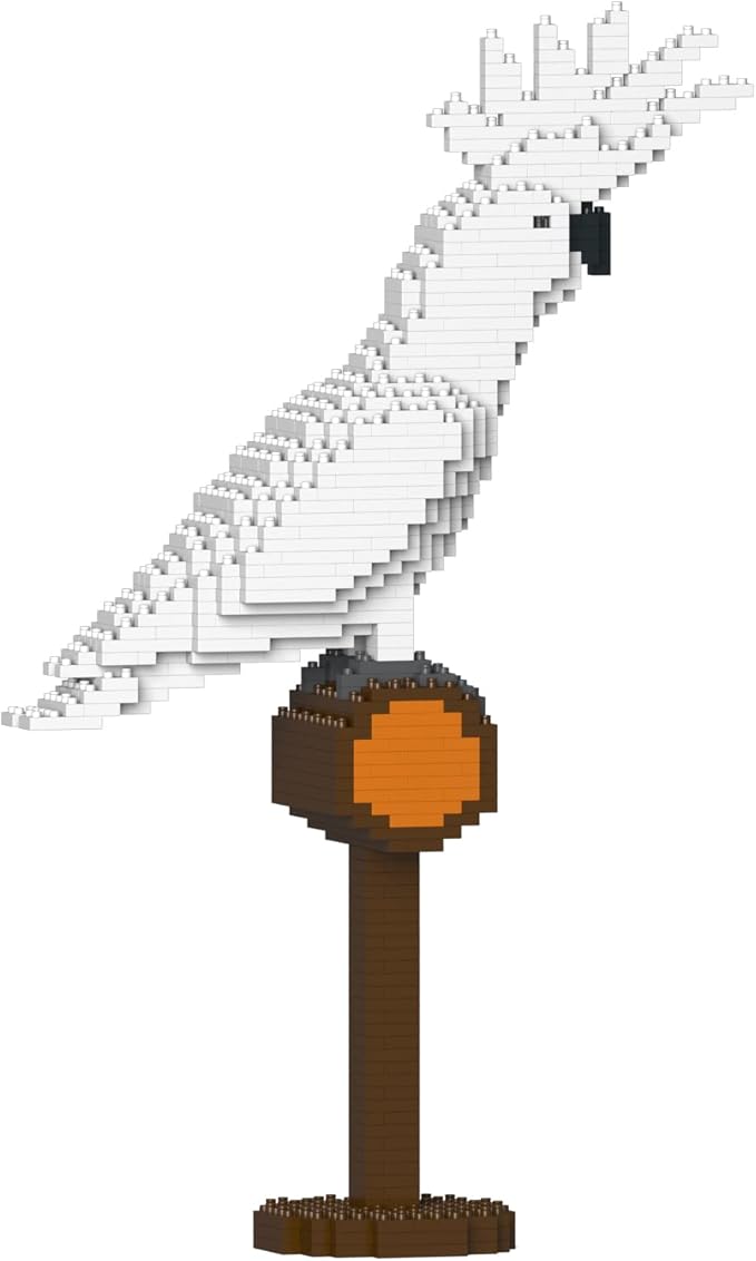 JEKCA Umbrella Cockatoo 01S | Parrot Plastic Building Blocks | Age 14+