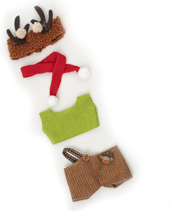 Clothes for 17cm Dolls(NO Doll) Outfit with Accessories Suit Cute Stylish Dress Up Set Milu Deer Christmas