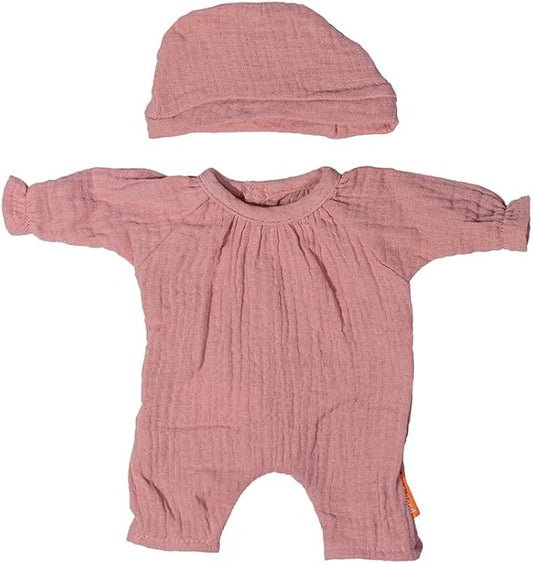 Miniland - Clothes for 12 5/8 inches Doll, Clothing Accessory for Dolls, Pajamas with Hat (Pink)