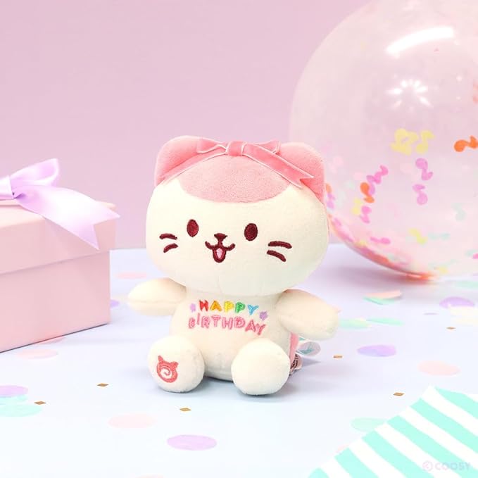 Anirollz Happy Birthday Kittiroll Plush – Soft & Cuddly Stuffed Cat, Cute Collectible Gift for Plush Lovers, 6” Small & Huggable