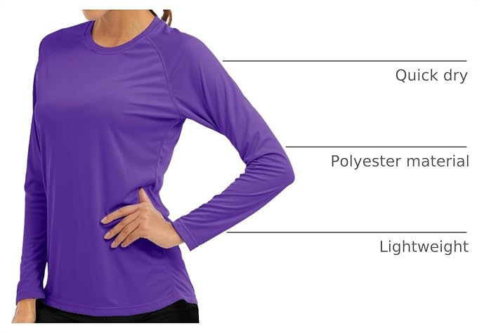 MAGCOMSEN Women's Long Sleeve Shirts UPF 50+ Sun Protection Shirts for Hiking Fishing Workout Rash Guard