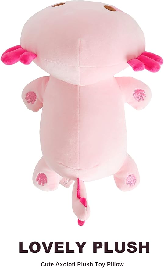 Onsoyours Cute Axolotl Plush, Soft Stuffed Animal Salamander Plush Pillow, Kawaii Plush Toy for Kids (Pink Axolotl A, 13")