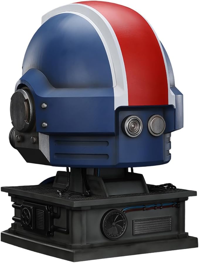 JOYTOY Warhammer 40,000 1/18 Action Figure-Ultramarines Lieutenant Titus' MKX Helmet & Display Stand-Collection Model Birthday Gifts JT01697