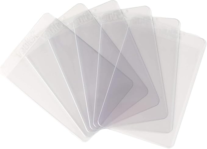 Vault X Semi-Rigid Trading Card Holders (50 Pack), Hard Sleeves for Trading Card Grading Submissions, Card Protectors