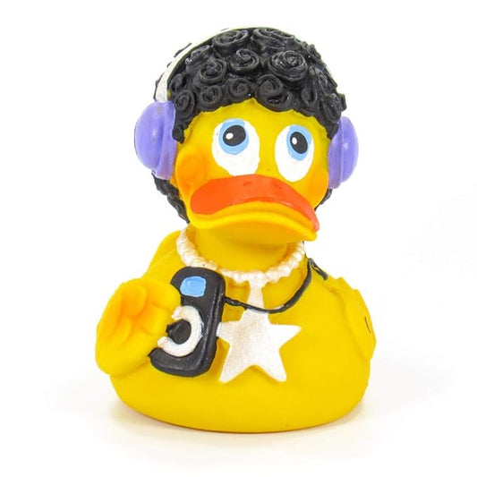DJ Rubber Duck Bath Toy | All Natural, Organic, Eco Friendly, Squeaker | Lanco Brand | Imported from Barcelona, Spain