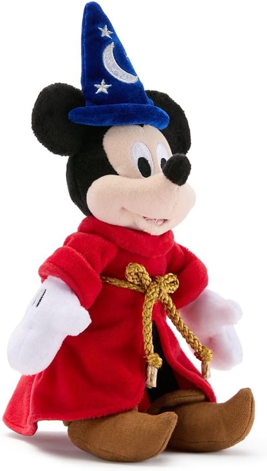 DISNEY STORE Official Mini Bean Bag Plushies - Sorcerer Mickey Mouse - Cute Stuffed Animal with Detailed Sculpting, Embroidered Features, Bean Bag Bottom Plush Toys for Kids