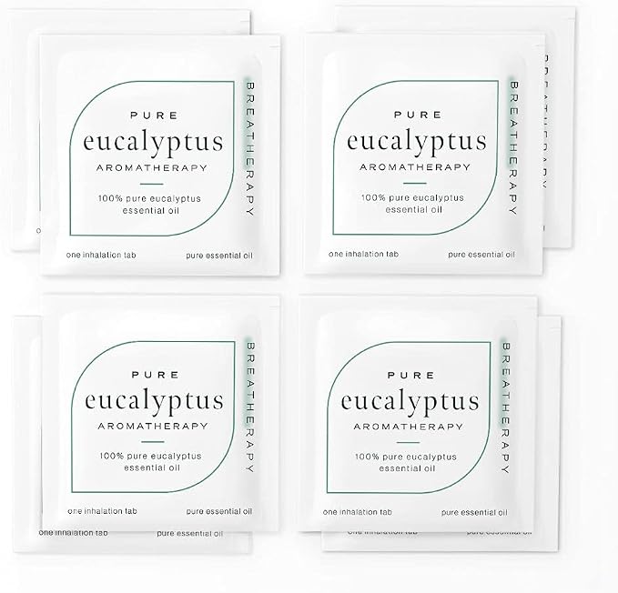 Aromatherapy Eucalyptus Patches - Pure Essential Oil Aroma Patch - Eucalyptus Essential Oils for Congestion Relief, Focus and Alertness - 8-Pack