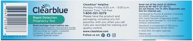 Clearblue Rapid Detection Pregnancy Test, Home Pregnancy Kit, 3 Count