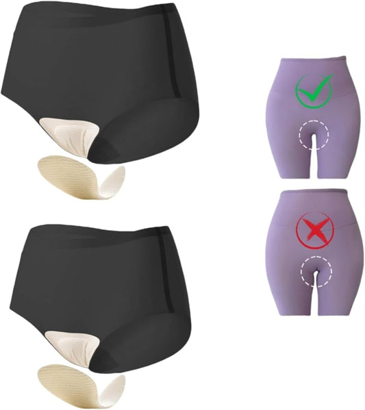 Seamless Anti Embarrassment Workout Underwear | No-Show Invisible Thongs, Smooth Contour Proof Intimates, Cameltoe Concealer Clothing Layer