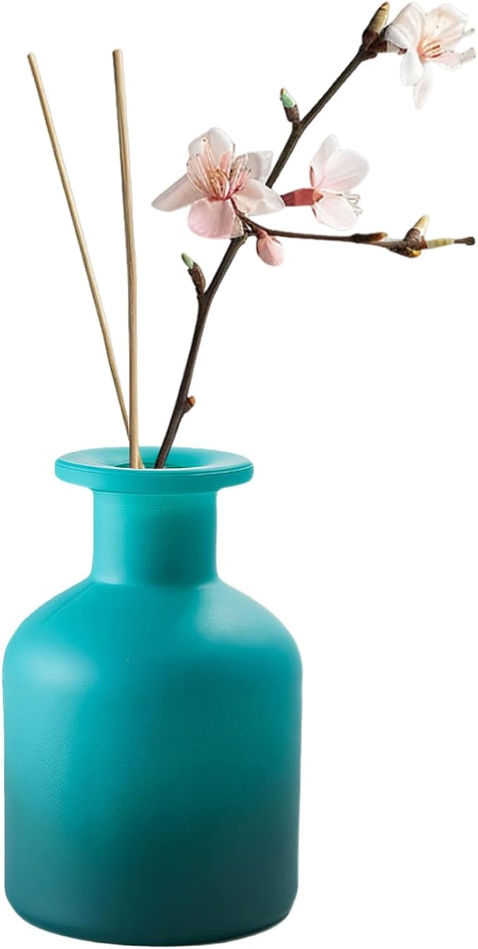 1Pcs 150ml/5oz Empty Glass Diffuser Bottle Aromatherapy Jar Container Fragrance Accessories Use with Essential Oils Replacement Diffusers Reed Sticks DIY Crafts Decor Blue Gradient