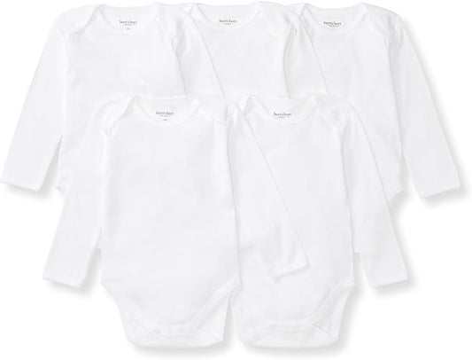 Burt's Bees Baby Bodysuits, Short Sleeve and Long Sleeve One-Pieces, 100% Organic Cotton