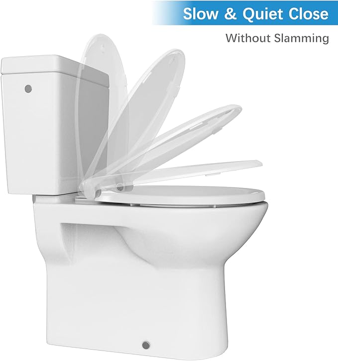 Toddler Toilet Seat Round with Toilet Seat Cover – Potty Training Toilets for Boys and Girls, Family Bathroom PP Toilet Seats with Child Seat, Biscuit