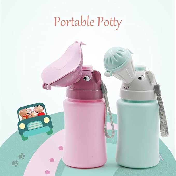Portable Potty Travel for Car Travel Camping for Outdoor Car Travel Road Trip Camping Park Beach (Girl Pink)