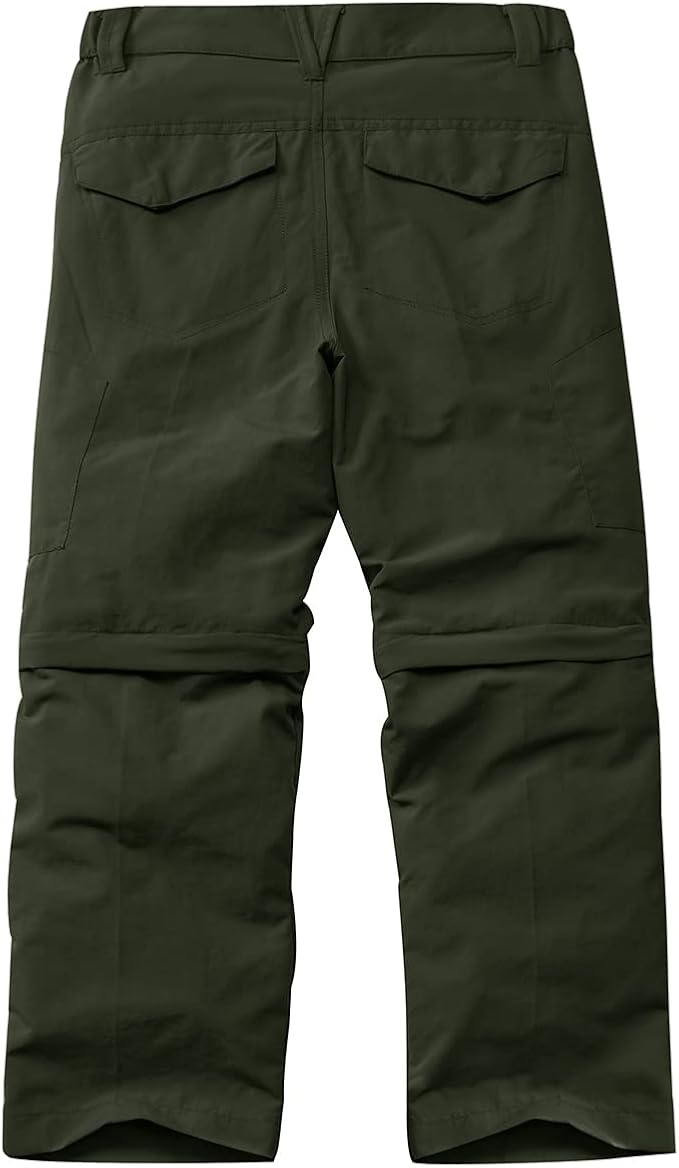 linlon Kids' Cargo Pants, Boy's Casual Outdoor Quick Dry Waterproof Hiking Climbing Convertible Trousers #9016