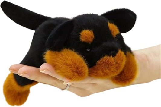 7.8 Inch Rottweiler Dog Stuffed Animals Plush,Cute Dog Weighted Stuffed Animal Soft Fluffy Puppy Plushies Toy Pillow Reward Gifts for Kids Boys Girls