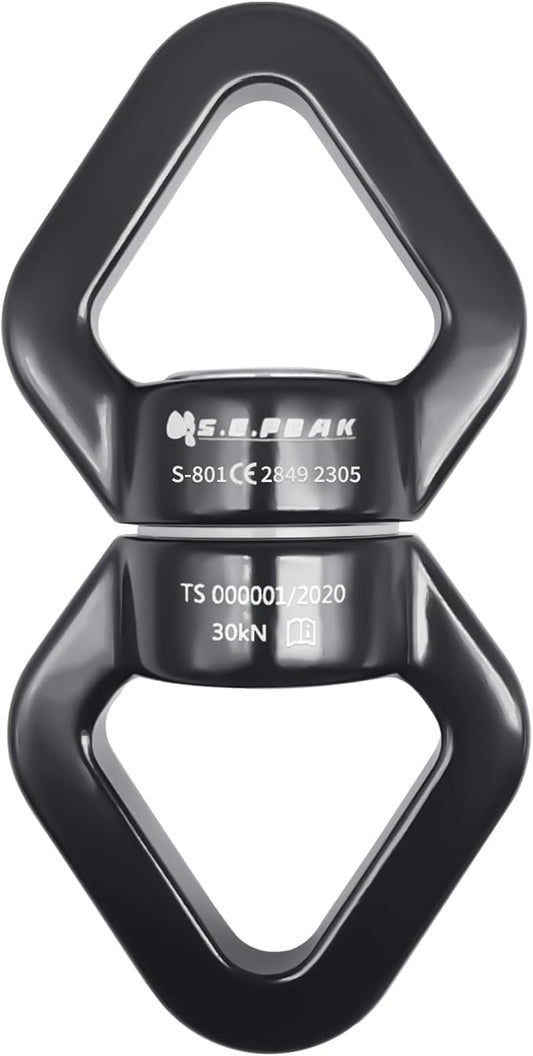 30kN Swing Swivel, CE Certified 360°Rotational Device, Silent Hanging Accessory for Tree Swing, Aerial Dance