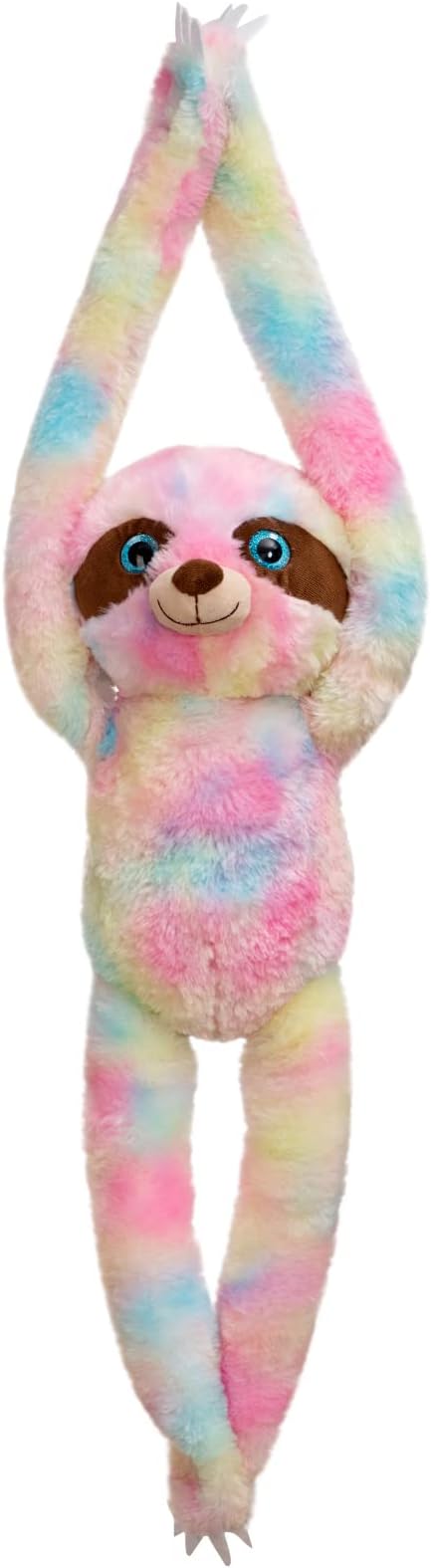 Hanging Rainbow Sloth Plush Toy Cute Stuffed Animals Gift for Kids Grandchildren Girlfriend Multi-Color 35 inch