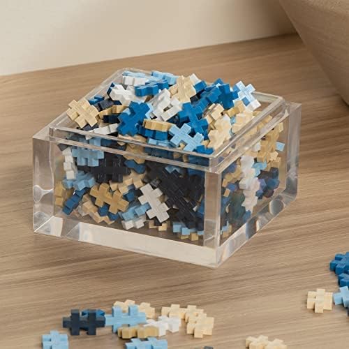 PLUS PLUS Inspired Art History Building Set, 3D Painting Kit & Craft Supplies for Kids, 350 Mini Interlocking Open Ended Pieces - Hokusai, The Great Wave