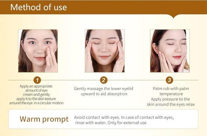 24K Gold Eye Cream For Deep Hydrating, Anti-Aging Gold Eye Cream Eye Treatment Creams For Dark Circles And Puffiness,Moisturizing Gold Cream Lifting Eye SENANA (3 PACKS)
