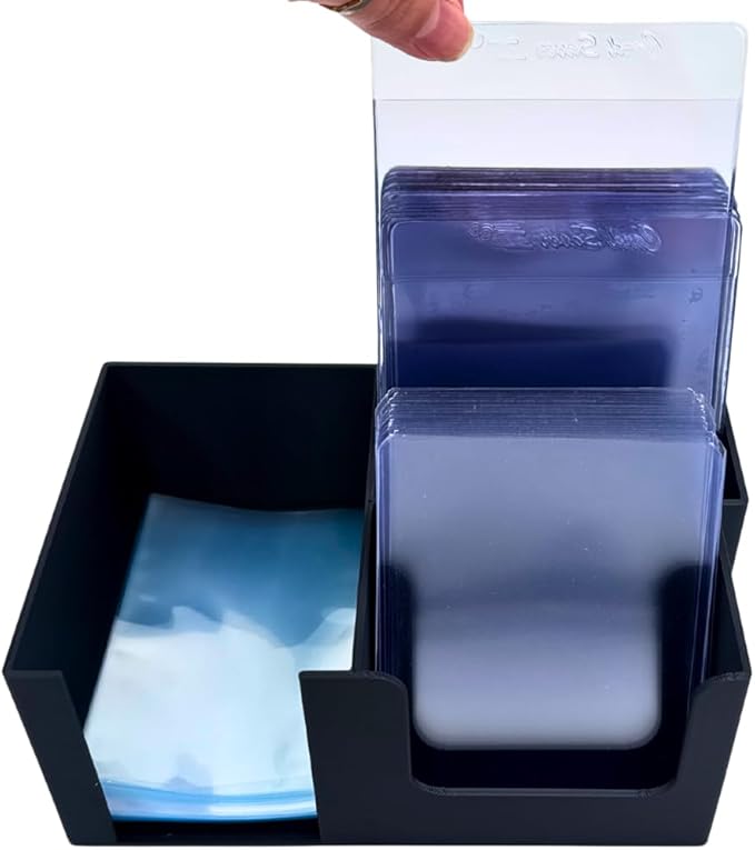 EnderToys CardCare Deluxe (Black) - Toploader Dispenser - Penny Sleeve Holder