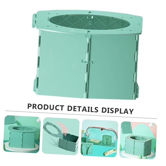 BESPORTBLE 1Pc Portable Folding Toilet Travel Potty Training Seat Foldable Design for Home Car Use Sturdy PP Material in Bright Green for Potty Training