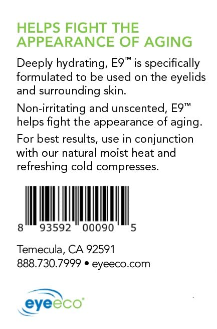 Eye Eco Essential 9 Eyelid and Facial Serum - 1.02 oz - Hydrating Anti Aging Serum with Aloe, Chamomile & Green Tea