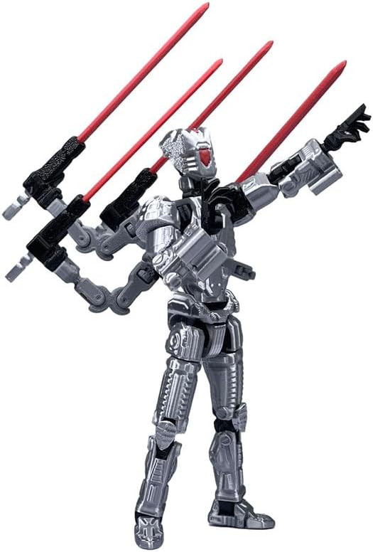 T13 Action Figure Set (Assembly Completed)，3D Printed Multi-Jointed, Desktop Decorations for Game Lovers Toys,5.5Inch (Grey)