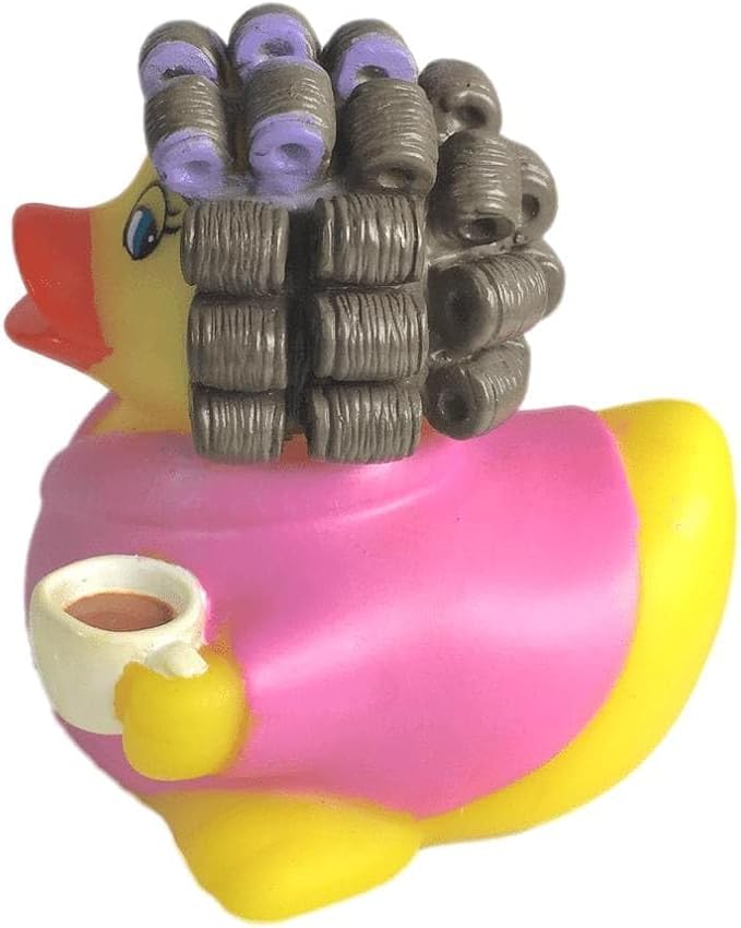 3" Coffee Lover Rubber Duck [Floats Upright] - Baby Safe Bathtub Bathing Toy