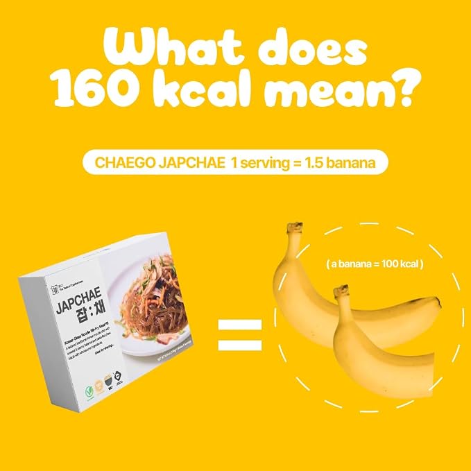 Chaego Japchae Korean Glass Noodles Stir-Frying Vegan Asian Prepared Meals Self Heating Instant 2 serving