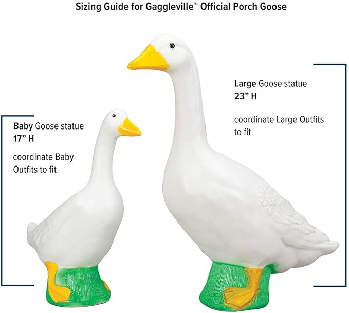 Fox Valley Traders Gaggleville Postal Carrier Goose Outfit, Fits Large 23" H Statue