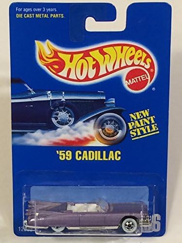 #266 '59 Cadillac Light Purple White Wall Basic Wheels Collectible Collector Car Mattel Hot Wheels