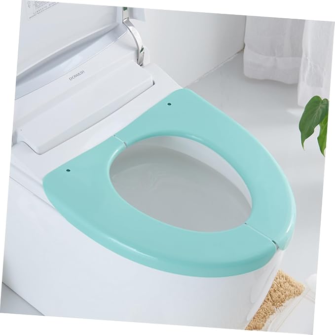 PartyKindom 2pcs Folding Potty Seat Cover Portable Plastic Toilet Training Cushion for Travel Home Use Lightweight Fits Standard Toilets for Adults