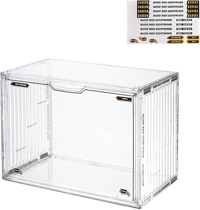 2PACK 4 Tiers Clear Display Case for Figures, Acrylic Storage Organizers Box with Magnetic Door, Large Dustproof Showcase for Collectibles Action Figure
